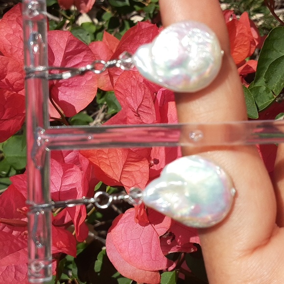 Jewelry - Hand Made Coin Pearl And Herkimer Diamond Quartz. Price Is Firm.